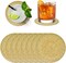 150 Pcs Braided Wicker Look Paper Beverage Coasters, 4" Round, Rustic Woven Cocktail Coaster